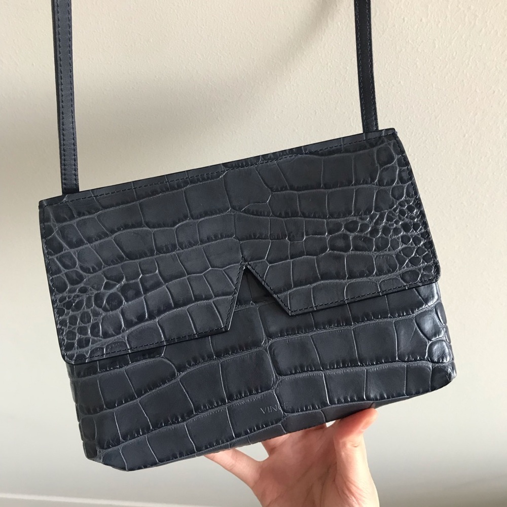 COPY - VINCE Signature Crocodile Crossbody in Small